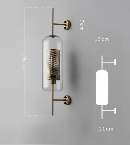 Orbee wandlamp - stijlvolle glazen wandlamp - honingraat wandlamp ontwerp - vintage wandlampen led