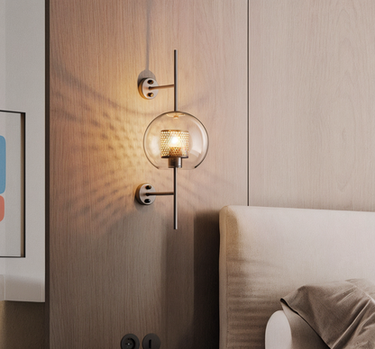 Orbee wandlamp - stijlvolle glazen wandlamp - honingraat wandlamp ontwerp - vintage wandlampen led