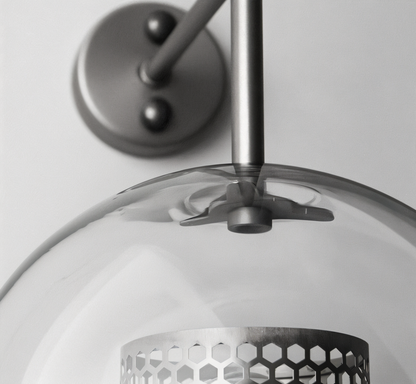 Orbee wandlamp - stijlvolle glazen wandlamp - honingraat wandlamp ontwerp - vintage wandlampen led