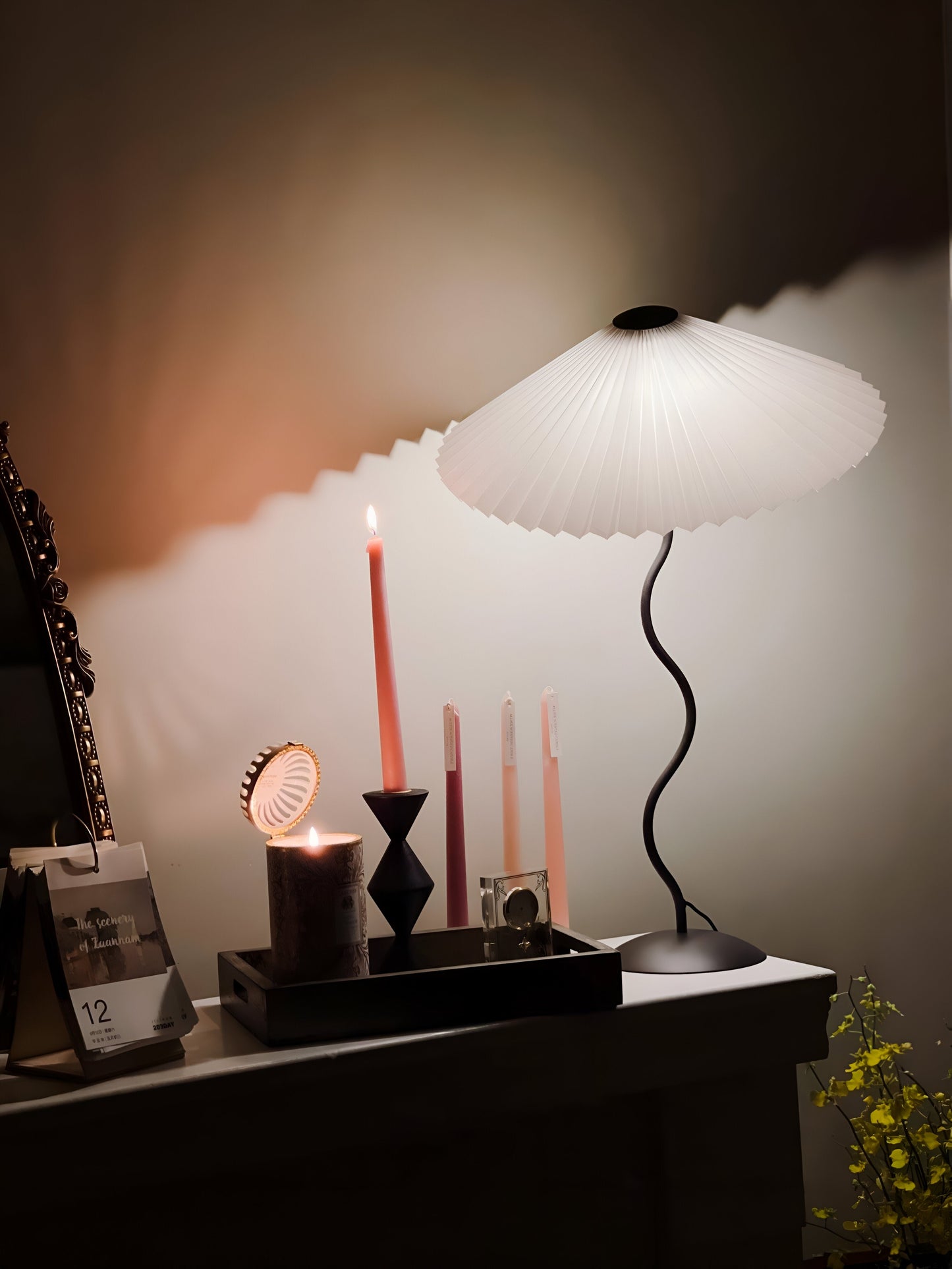 Ori Squiggle lamp - gevouwen tafellamp - origami led tafellamp