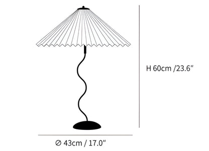 Ori Squiggle lamp - gevouwen tafellamp - origami led tafellamp
