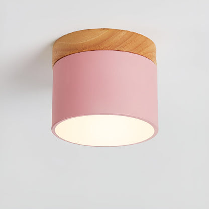 PastelGlow cilinderlamp - vintage plafondinbouwlamp