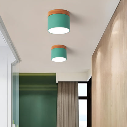 PastelGlow cilinderlamp - vintage plafondinbouwlamp