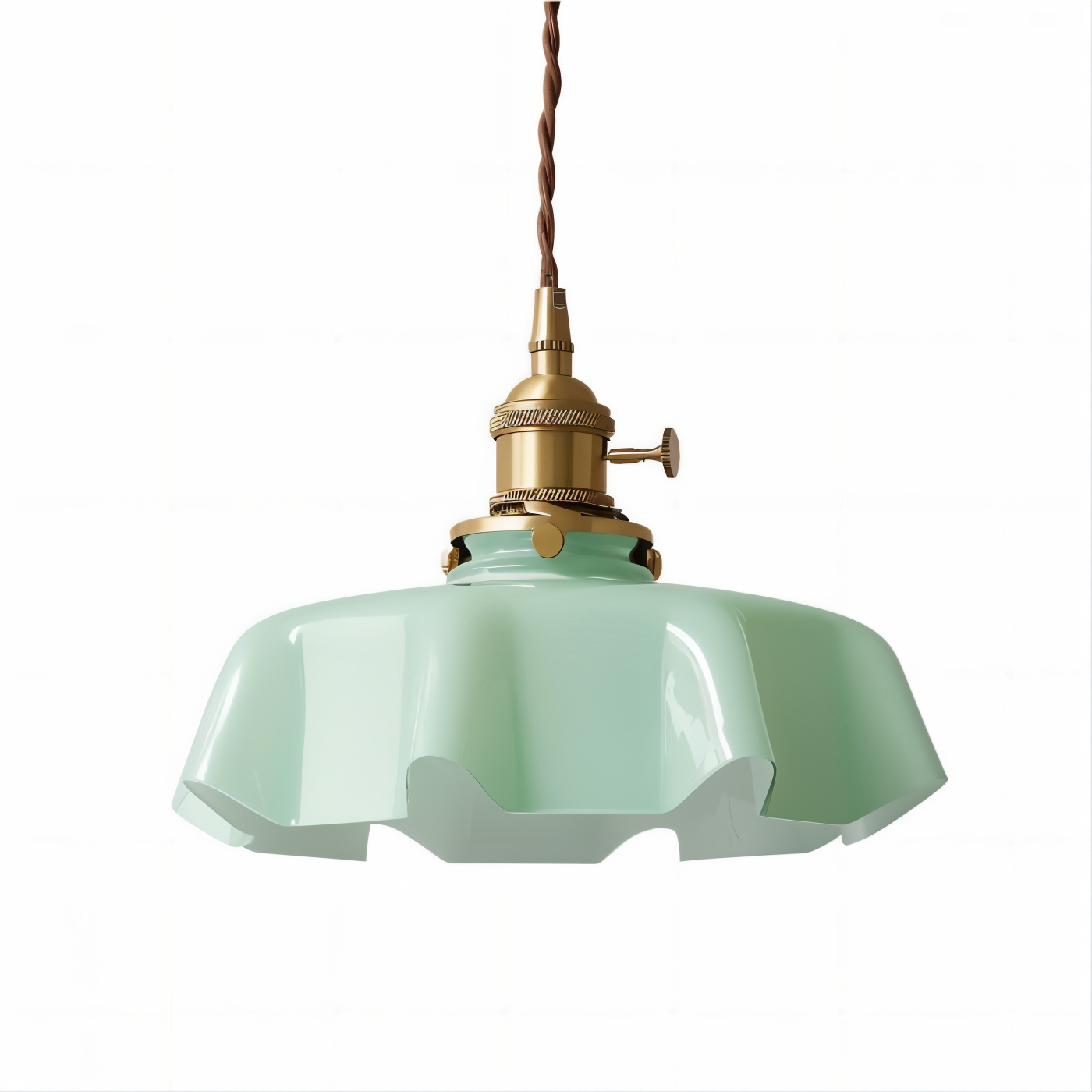 RetroTint hanglamp - bloemvormige led-hanglamp met crème glazen kap