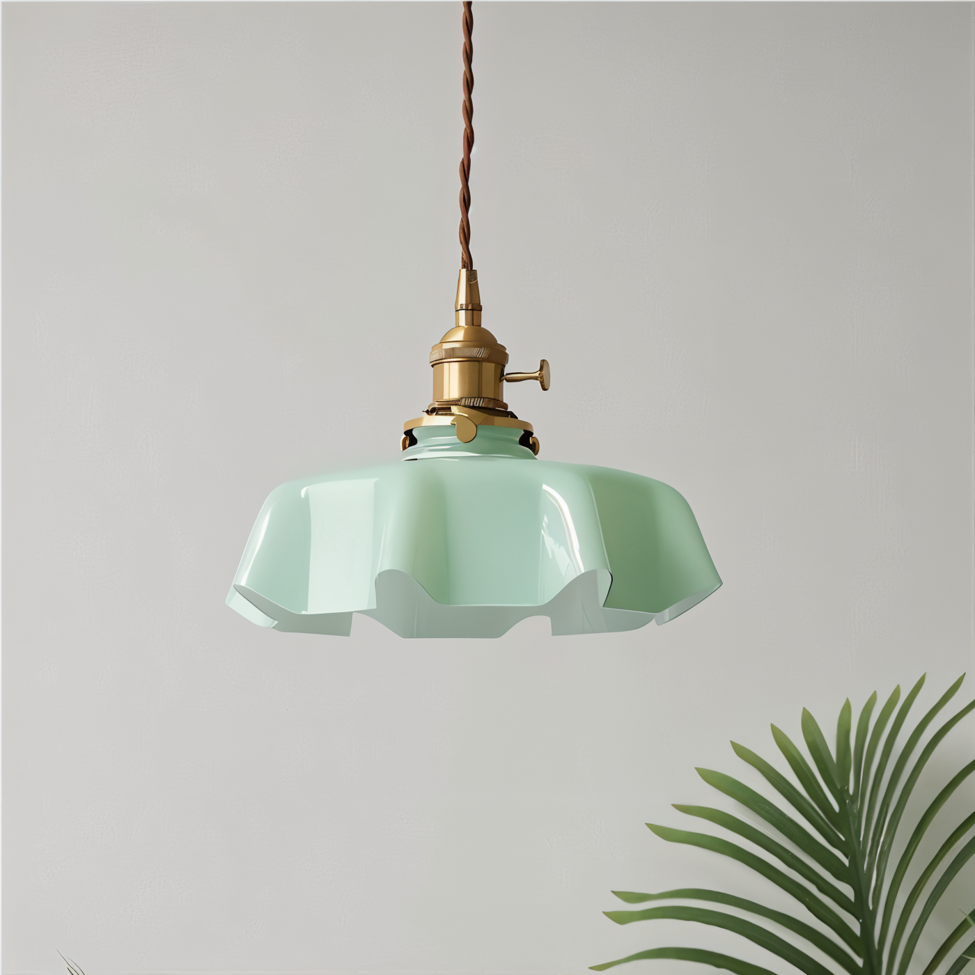 RetroTint hanglamp - bloemvormige led-hanglamp met crème glazen kap