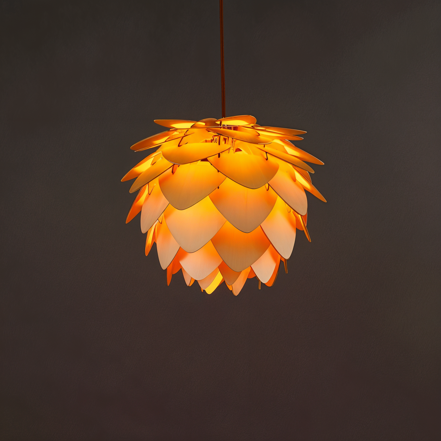 Rustieke dennenappel hanglamp - handgemaakte dennenappel lamp