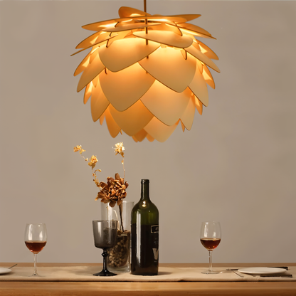 Rustieke dennenappel hanglamp - handgemaakte dennenappel lamp