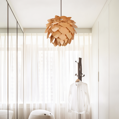 Rustieke dennenappel hanglamp - handgemaakte dennenappel lamp