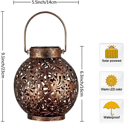 SolarGlow - vintage buitenlamp op zonne-energie - waterdichte buitenlamp