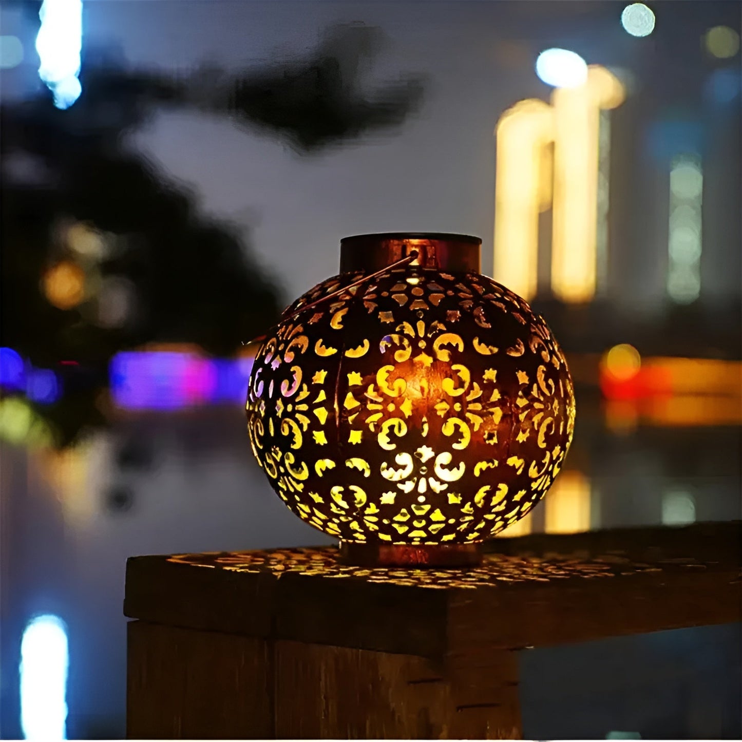 SolarGlow - vintage buitenlamp op zonne-energie - waterdichte buitenlamp