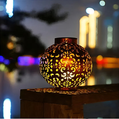 SolarGlow - vintage buitenlamp op zonne-energie - waterdichte buitenlamp