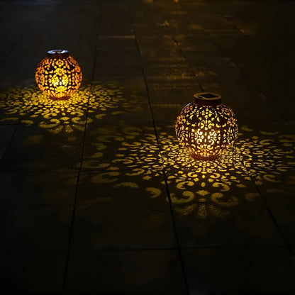 SolarGlow - vintage buitenlamp op zonne-energie - waterdichte buitenlamp
