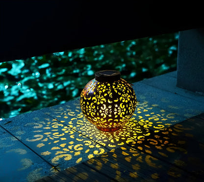 SolarGlow - vintage buitenlamp op zonne-energie - waterdichte buitenlamp