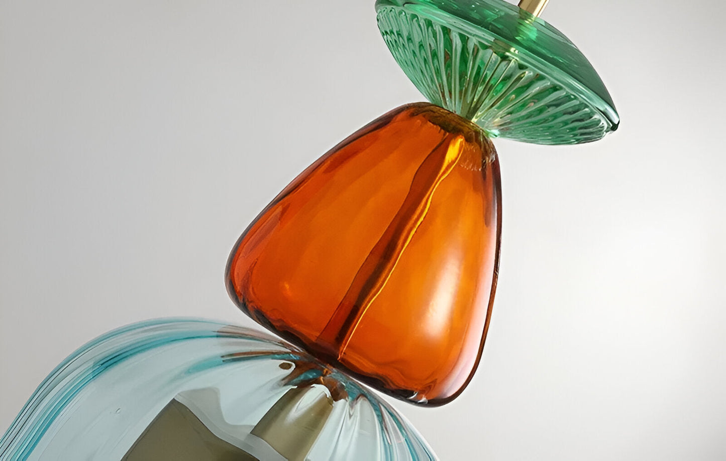 Spectrafuse hanglamp - veelkleurige glazen hanglamp - nordic macaron decoratieve verlichting