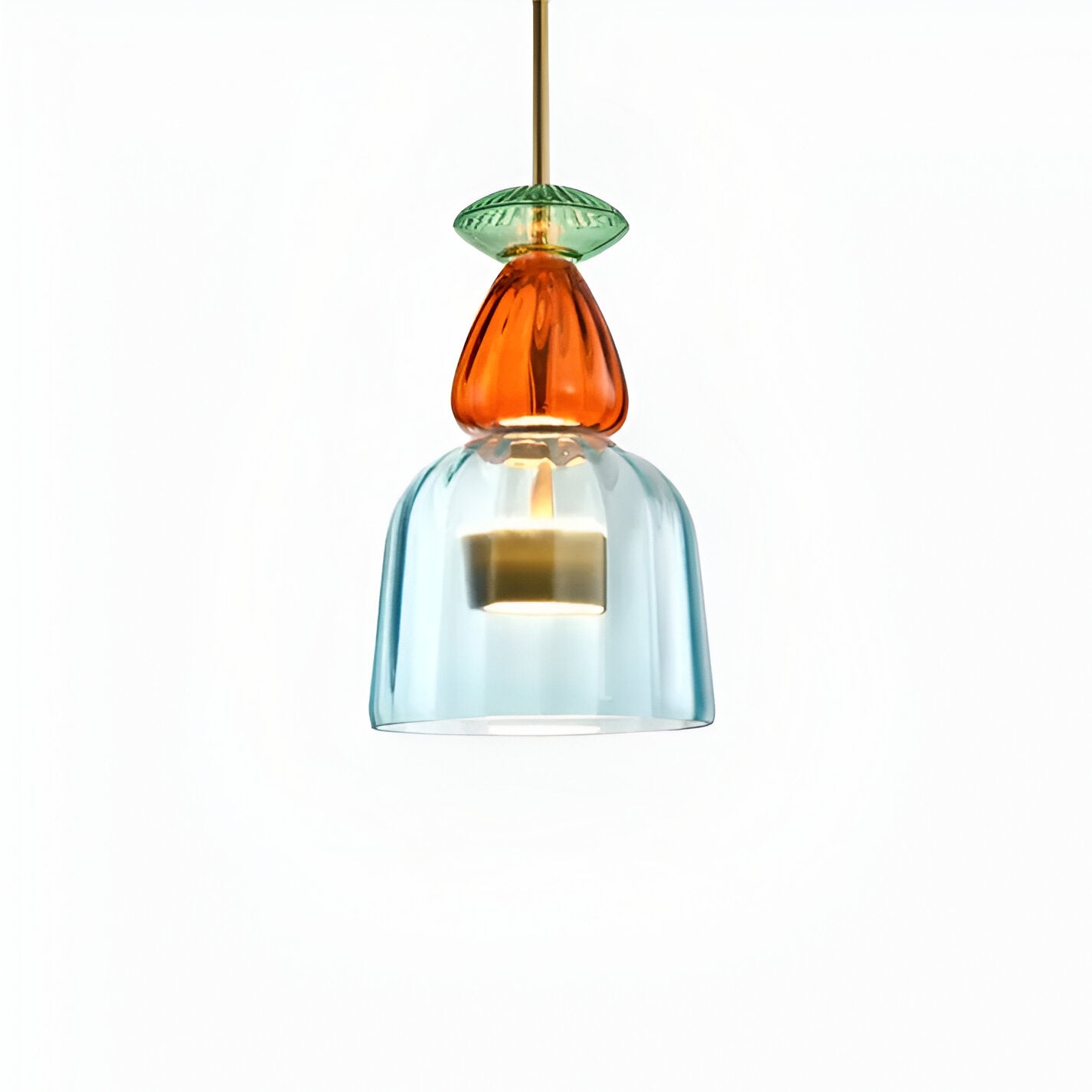 Spectrafuse hanglamp - veelkleurige glazen hanglamp - nordic macaron decoratieve verlichting