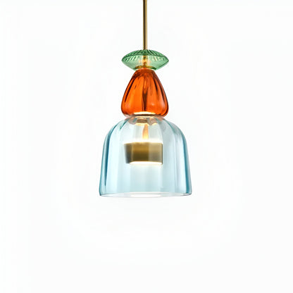 Spectrafuse hanglamp - veelkleurige glazen hanglamp - nordic macaron decoratieve verlichting
