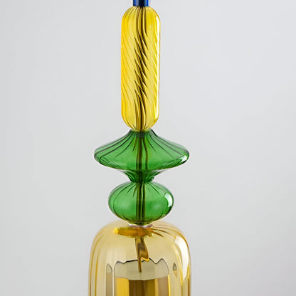 Spectrafuse hanglamp - veelkleurige glazen hanglamp - nordic macaron decoratieve verlichting