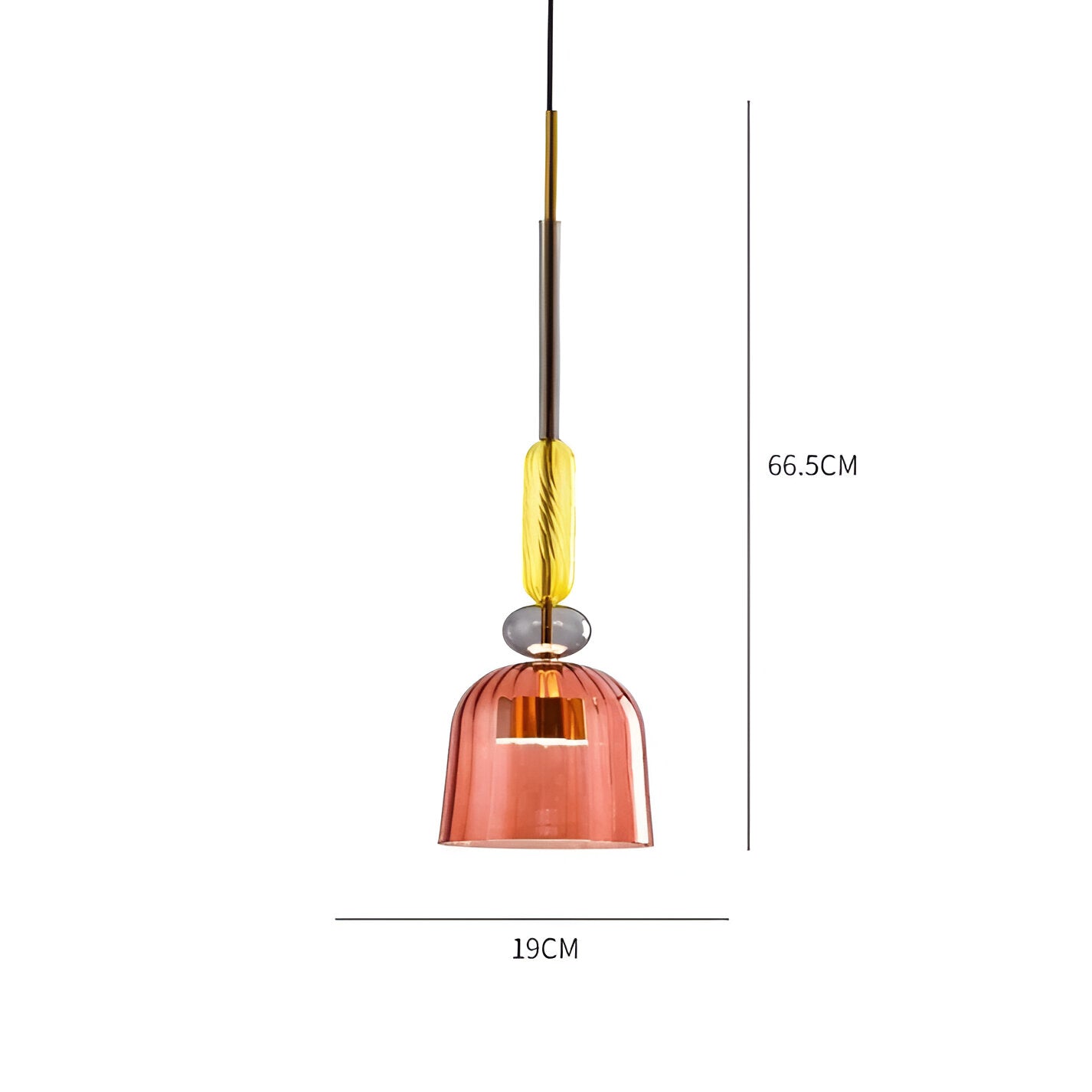 Spectrafuse hanglamp - veelkleurige glazen hanglamp - nordic macaron decoratieve verlichting