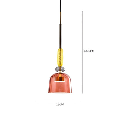 Spectrafuse hanglamp - veelkleurige glazen hanglamp - nordic macaron decoratieve verlichting