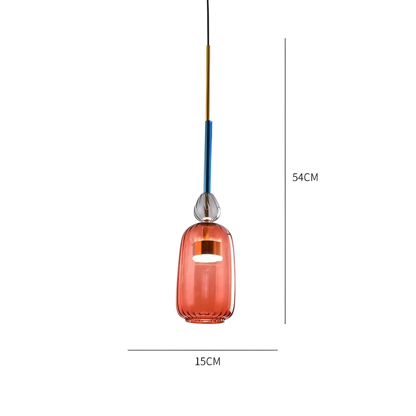 Spectrafuse hanglamp - veelkleurige glazen hanglamp - nordic macaron decoratieve verlichting