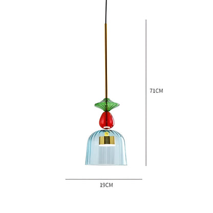 Spectrafuse hanglamp - veelkleurige glazen hanglamp - nordic macaron decoratieve verlichting