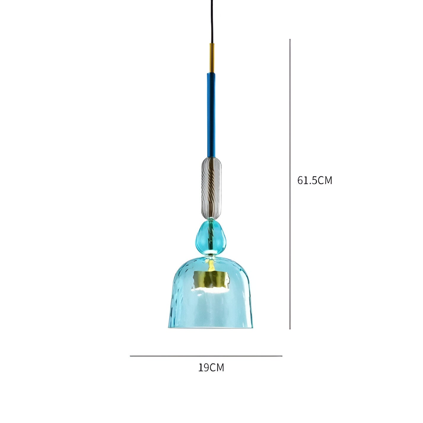 Spectrafuse hanglamp - veelkleurige glazen hanglamp - nordic macaron decoratieve verlichting