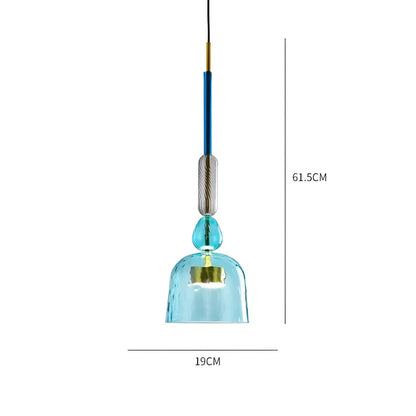 Spectrafuse hanglamp - veelkleurige glazen hanglamp - nordic macaron decoratieve verlichting