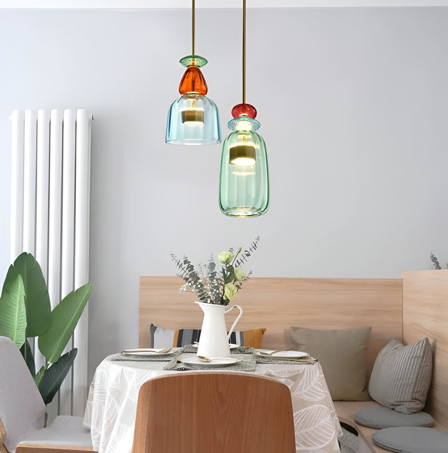 Spectrafuse hanglamp - veelkleurige glazen hanglamp - nordic macaron decoratieve verlichting