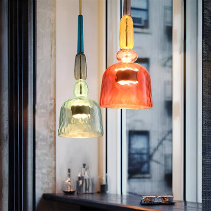 Spectrafuse hanglamp - veelkleurige glazen hanglamp - nordic macaron decoratieve verlichting