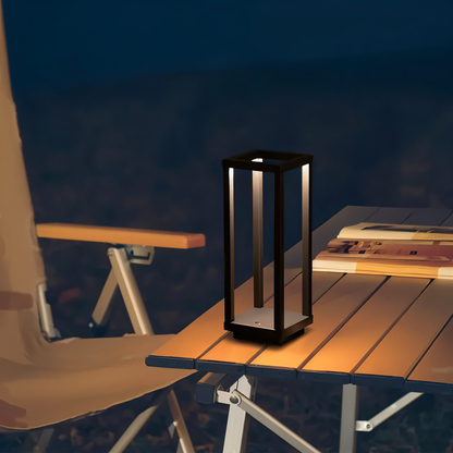 VerticaBeam - 3D rechthoekige zwarte led tafellamp