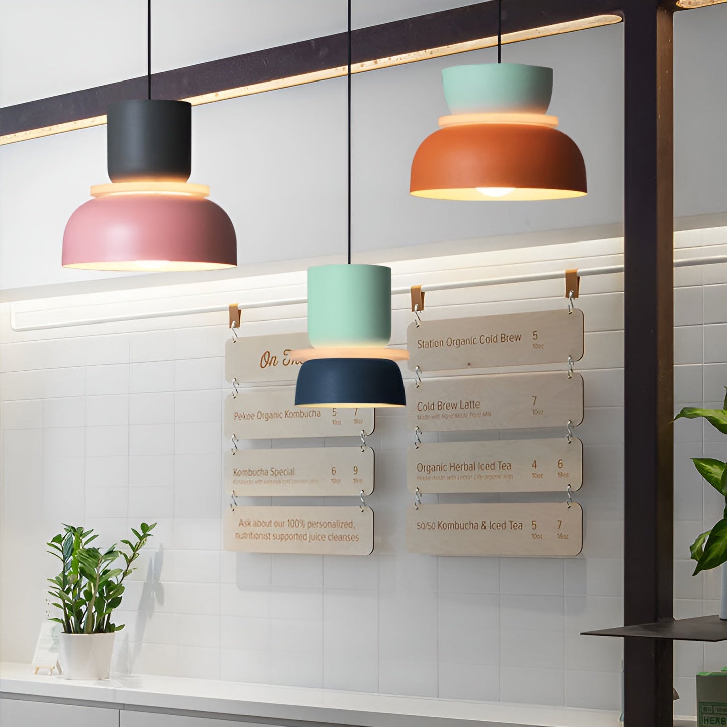 VividGlow - levendige metalen macaron led hanglamp