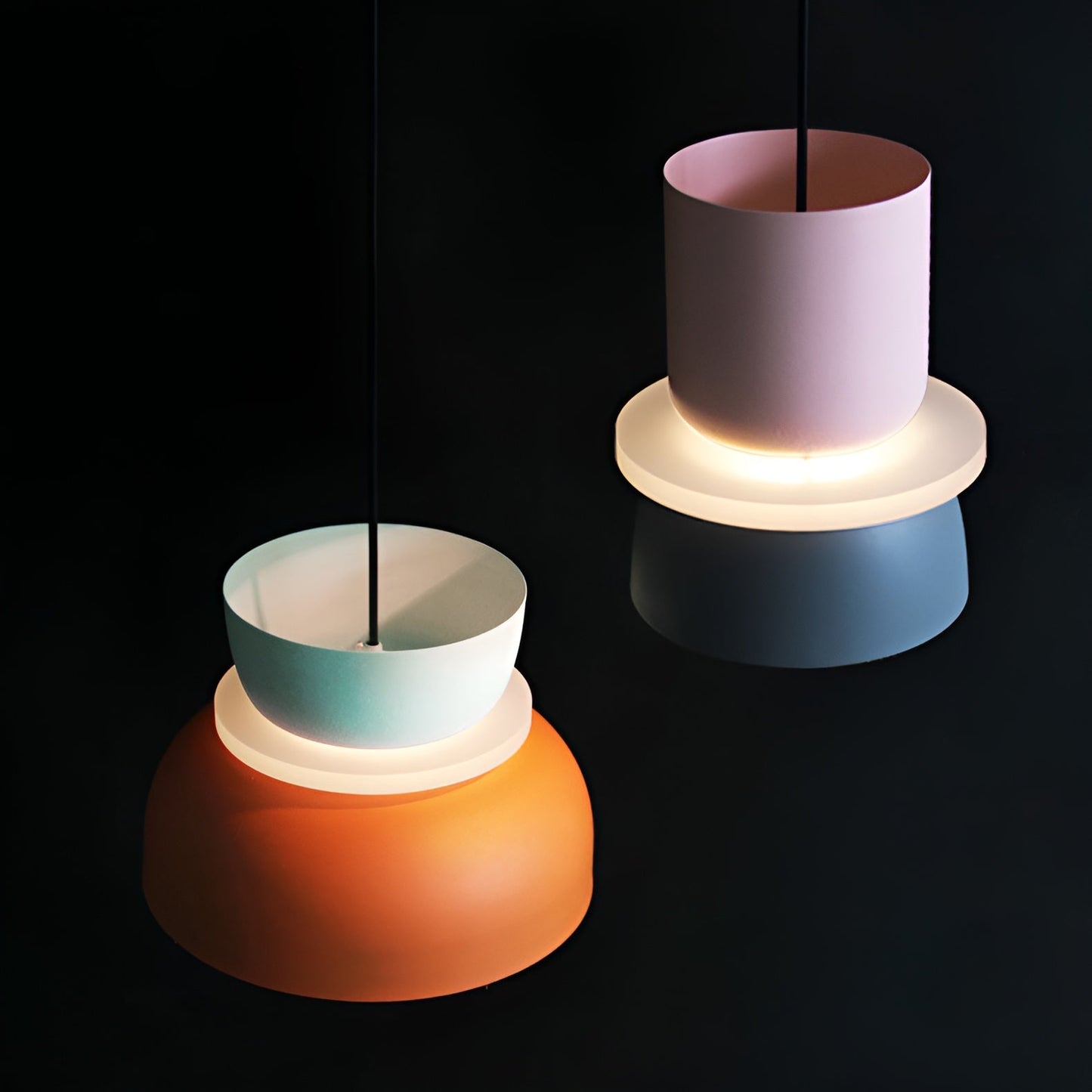VividGlow - levendige metalen macaron led hanglamp