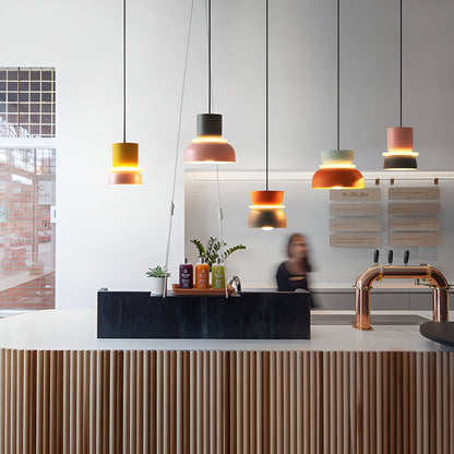 VividGlow - levendige metalen macaron led hanglamp