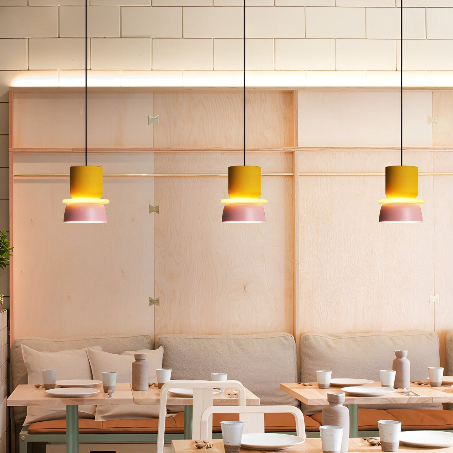 VividGlow - levendige metalen macaron led hanglamp