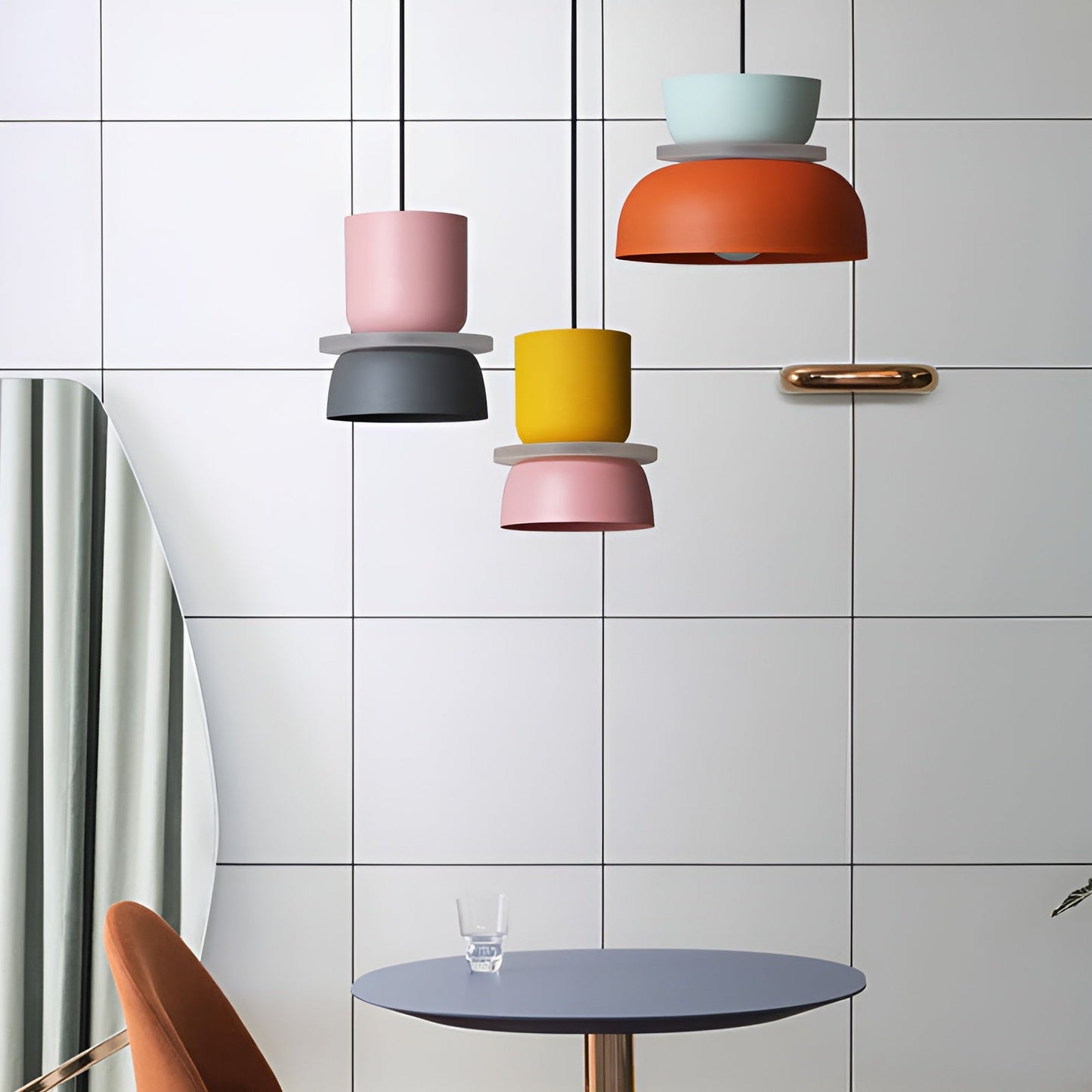 VividGlow - levendige metalen macaron led hanglamp