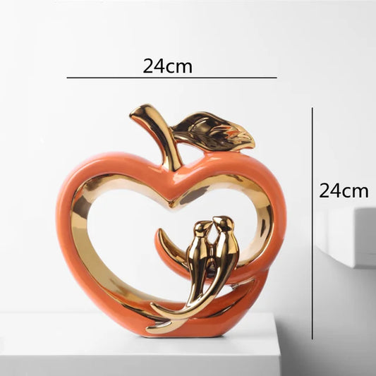 Geglazuurde appel - keramische appel decoratie
