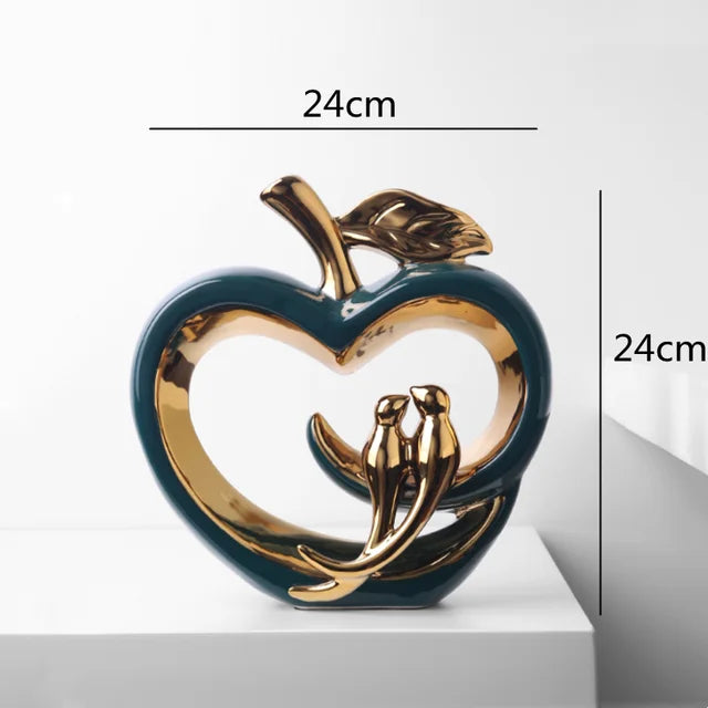 Geglazuurde appel - keramische appel decoratie