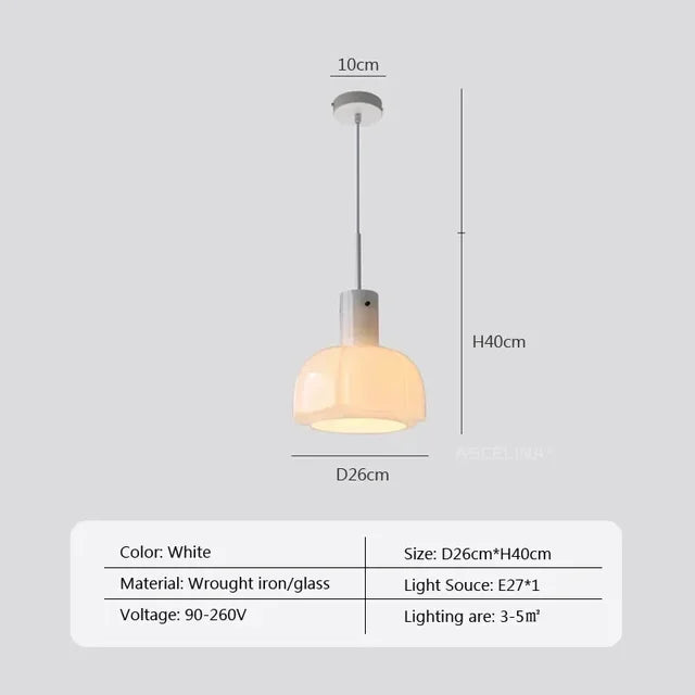 Arctic - led scandinavische hanglamp glas