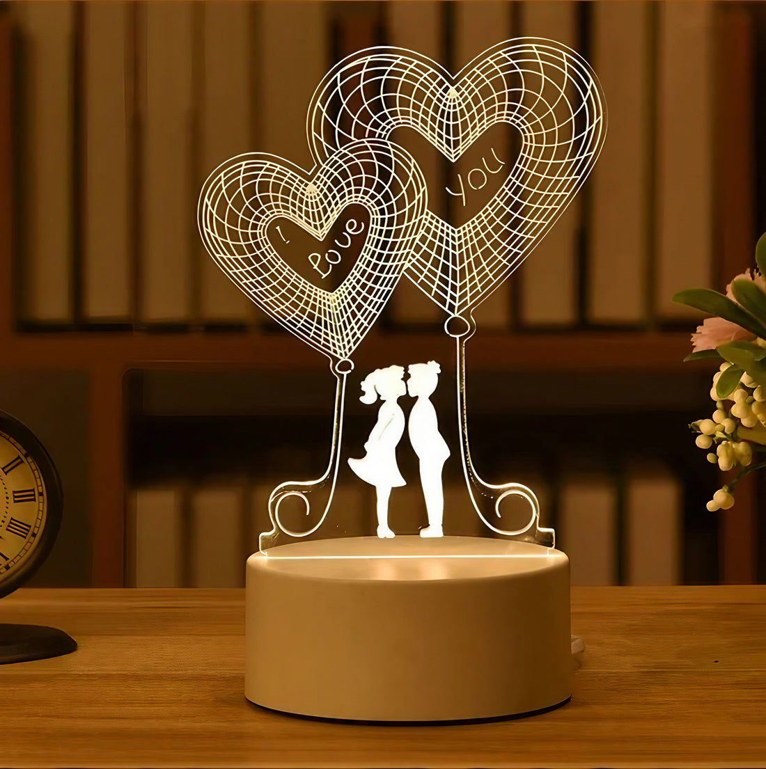 Valentijnsdag acryl LED-lamp