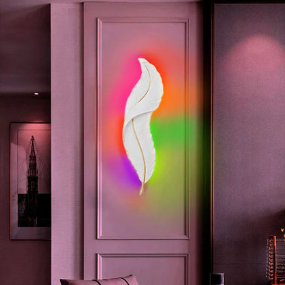 Federaura - moderne vrouwelijke wandlamp met veren