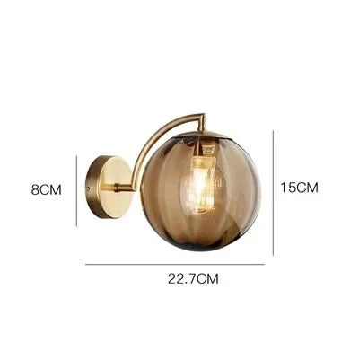 Glazen lamp - led wandlamp