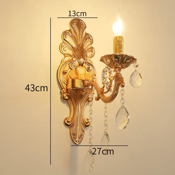 Luxeloft - kristallen wandlamp