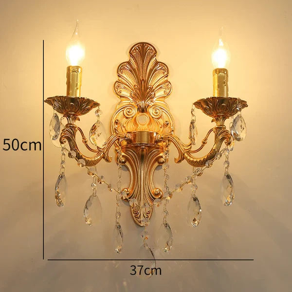 Luxeloft - kristallen wandlamp