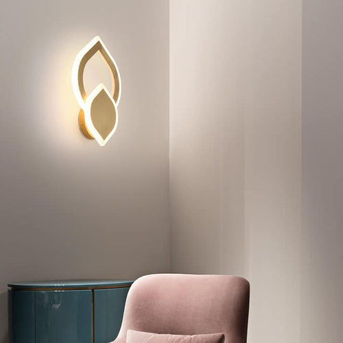 ColorLicht - moderne LED wandlamp in de vorm van een blad