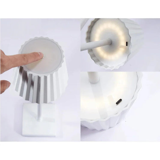 Draadloze LED-tafellamp, perfect voor moderne woonruimtes en stijlbewuste gebruikers