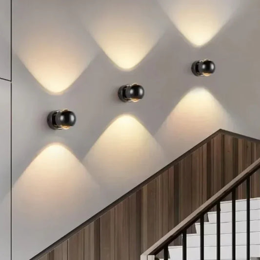 Draaibare dubbelzijdige wandlamp