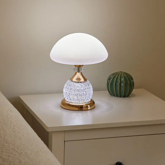 Ambientgleam | elegante kristallen paddestoel tafellamp