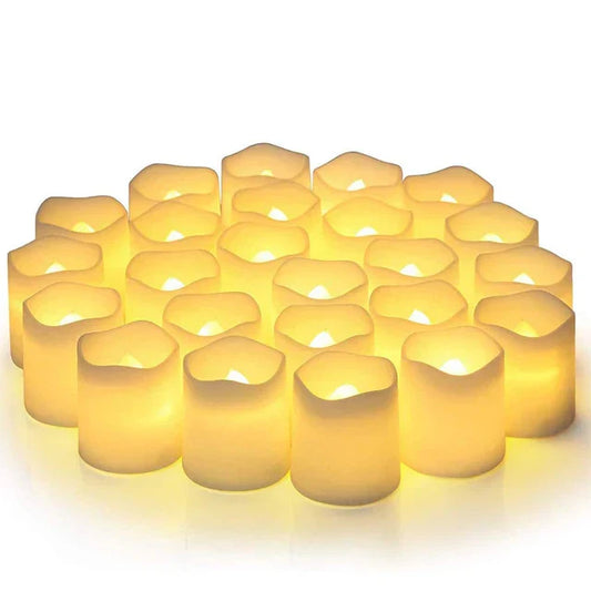 Set van 24 vlamloze LED-kaarslampen