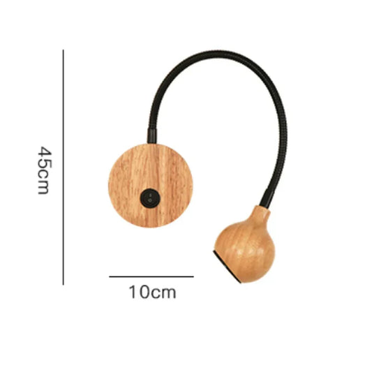 Moderne led wandlampen gemaakt van hout
