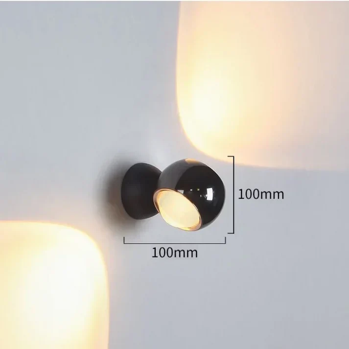 Draaibare dubbelzijdige wandlamp